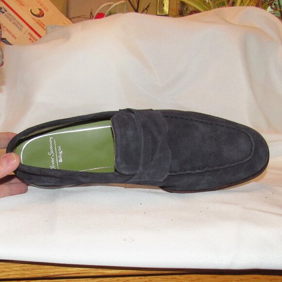 Oliver Sweeney Keyworth Navy Blue Calf Suede Penny Loafers Sze 11 Excellent Cond - Picture 10 of 12